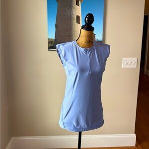 Athleta blue swim rashguard tank size medium EUC